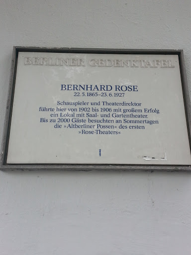 Berliner Gedenktafel Bernhard Rose 