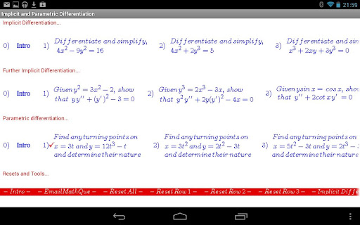 Implicit Parametric Diff'n