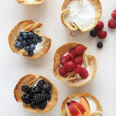 Tortilla Cups with Yogurt and Fresh Fruit