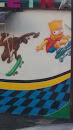 Mural Scooby VS Bart