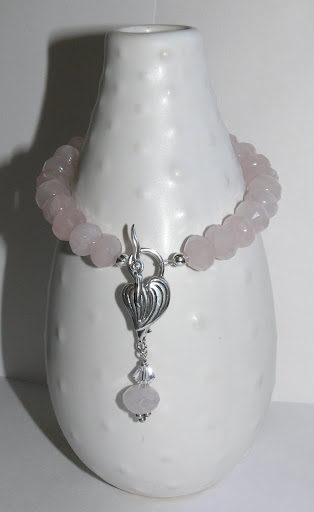 "Princess Charming" Bracelet & Earrings - Rose Quartz