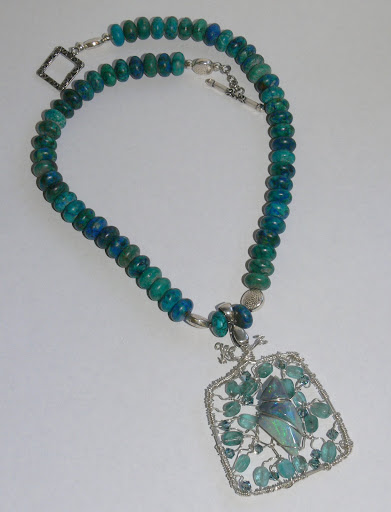 "Crysalis" Genuine Opal & Gemstone Necklace Set