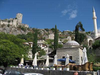 Looking up the hill at the settlement of Pocitelj