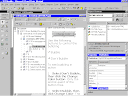 De DHTML Page Designer toont rechts de structuur van de internet pagina. Aan de rechterkant van het venster zie je het opgemaakte resultaat.