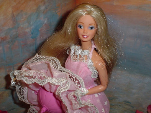 barbie con vestido de estrellas