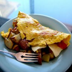Chorizo, Potato and Green Chile Omelet
