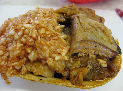 Small Tray, Coarsely Chopped Outside Brown at Barbecue Center