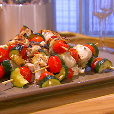 Halibut Kabobs with Zucchini and Grape Tomatoes