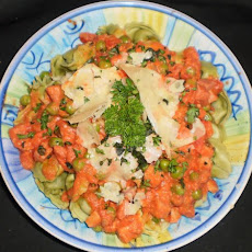 Pea and ham pasta sauce