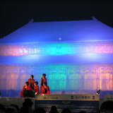 China's Imperial Palace - This is one of the only ice sculpture's that didn't have it's fine details melt away in Thursday's warmth. I didn't catch the name of the boy band performing here. China's Imperial Palace - This is one of the only ice sculpture's that didn't have it's fine details melt away in Thursday's warmth. I didn't catch the name of the boy band performing here.