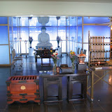 The exterior of the Fukagawa Enma-Do temple is quite traditional, while the interior has a decidely space-age feel