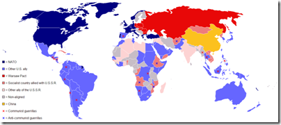 ... of the US and USSR at the height of the Cold War (courtesy Wikipedia