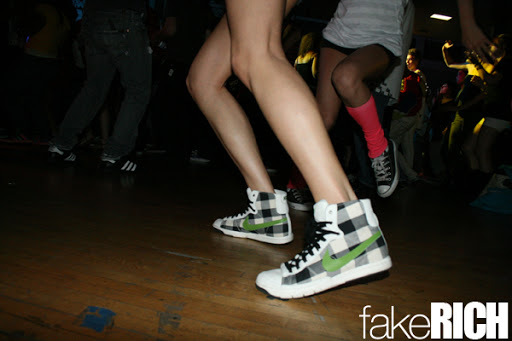 fancy footwork...or just running away from the creepy dude with the camera