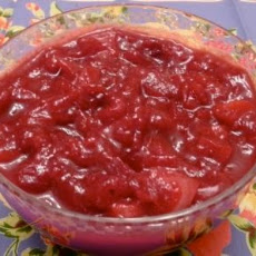 Vanilla and Maple Spiked Cranberry Apple Sauce