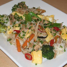 Chile Fried Rice With BBQ Chicken