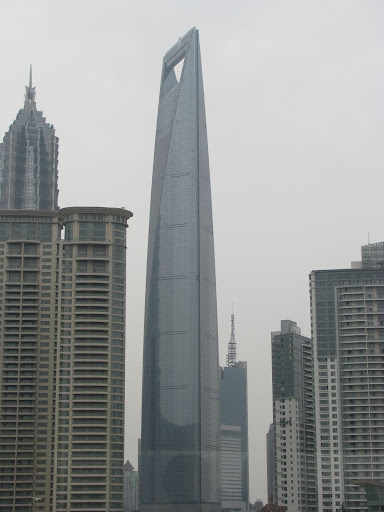 My favorite building in Shanghai...The Shanghai World Financial Center...the world's third tallest building.