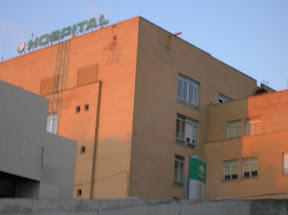 El hospital comarcal de Pozoblanco en obras (Navidad 2007). Foto: Pozoblanco News