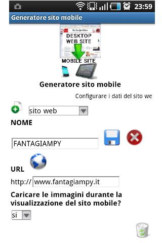 Mobile site generator