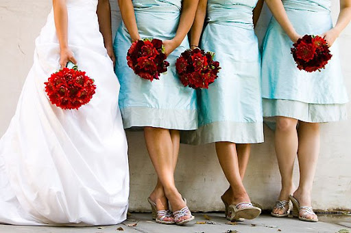 A wonderful red and turquoise wedding