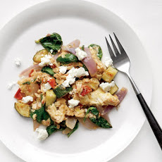 Vegetable Egg Scramble with Feta