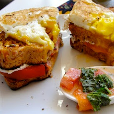 Tomato, Carrot, and Beet Soup with Pulp Bread Croque Madame