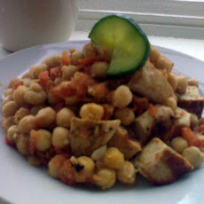 Roast Chicken Breasts with Garbanzo Beans, Tomatoes, and Paprika