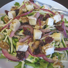 Zucchini Salad with Brie and a Grand Marnier Sherry Vinegar Reduction