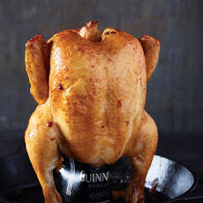 Beer-Can Roasted Chicken with Fig-Jam Pan Sauce