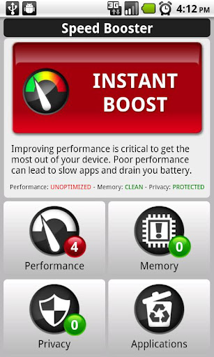 android-speed-booster-free for android screenshot