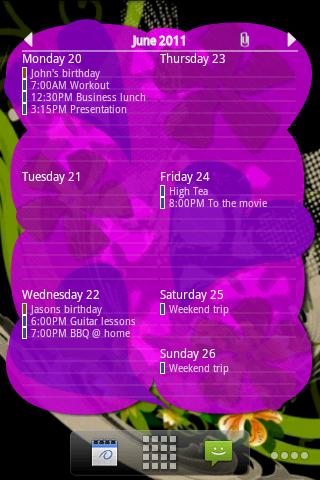 Agenda Widget Lady