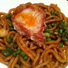 Udon Noodles with Pork Chops