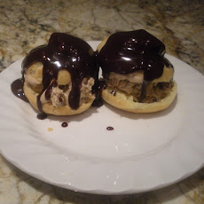 Profiteroles with Coffee Semifreddo