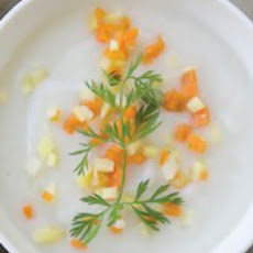 Deborah Madison's Ivory Carrot Soup with a Fine Dice of Orange Carrots