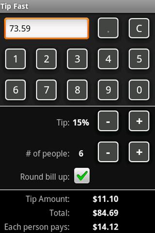 Tip Fast tip calculator