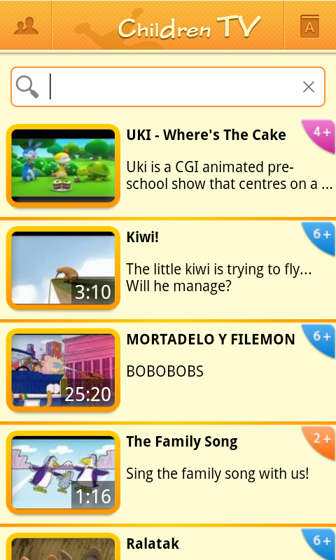 Android application Children TV ~ videos for kids screenshort