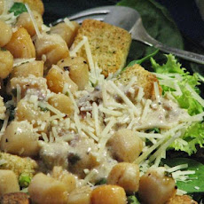 Seared Digby Scallop Caesar Salad With Low Fat Dressing