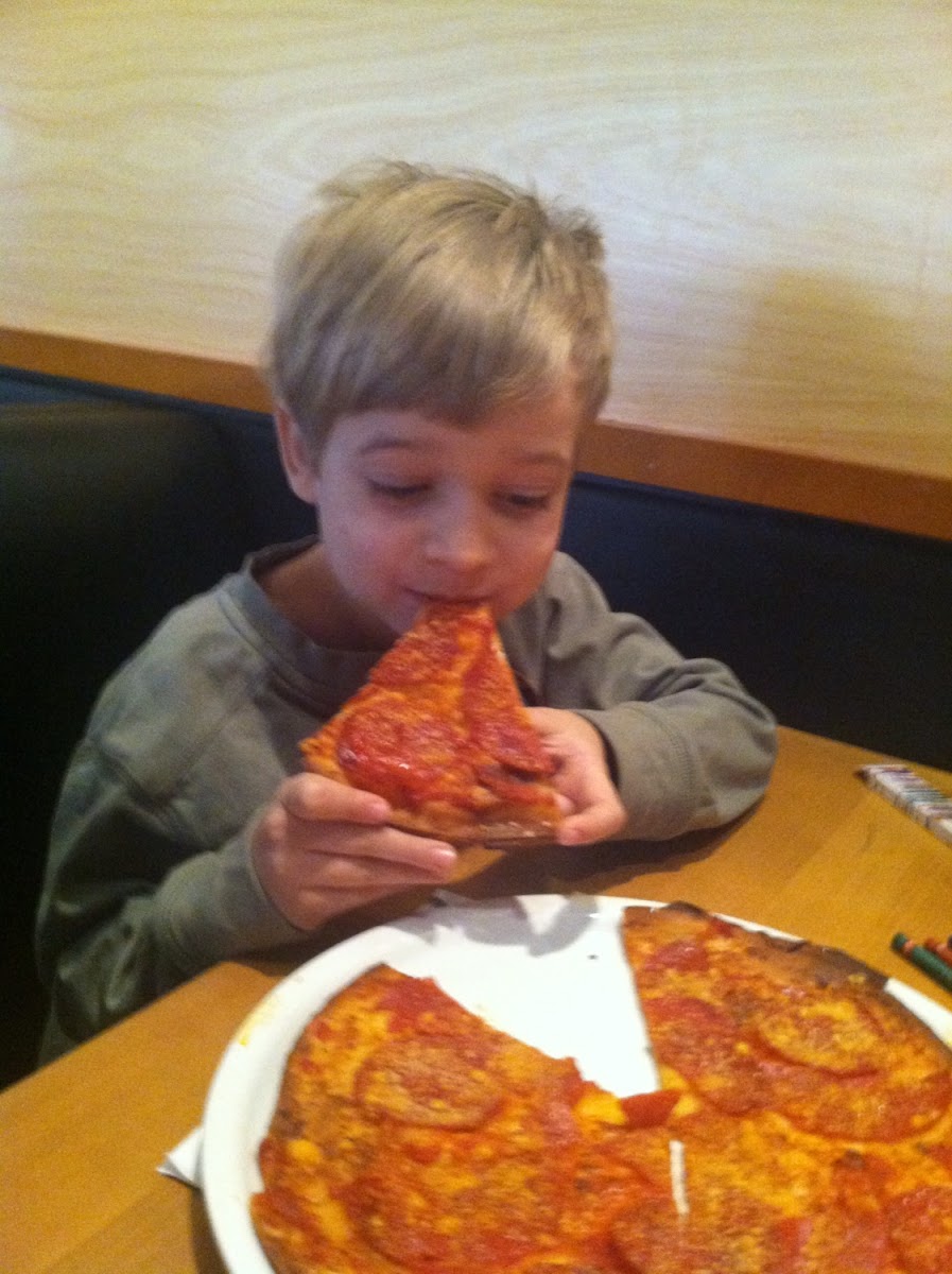 I took my 7 year old Nathaniel to CPK. The wait staff was knowledgable and very careful with his foo