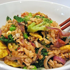 Springtime Bacon and Egg Fried Rice