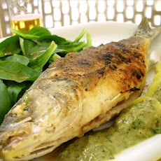 Roasted Sea Bass With Caper Sauce