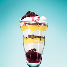 Blackberry, Lemon, and Gingersnap Cheesecake Pudding