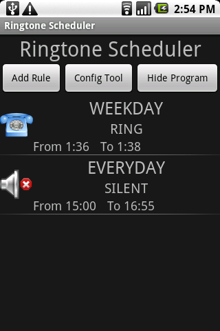 Ringtone Scheduler