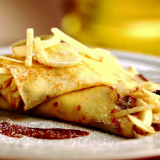Banana, Chocolate Hazelnut and Potato Straw Crepe