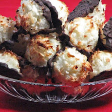Chocolate Dipped Coconut Macaroons