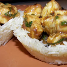 Chicken Curry in Crispy Rice Cases