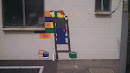 Lego Painter Mural on Wall