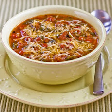 Italian Sausage and Kale Soup with Whole Wheat Spaghetti Pieces