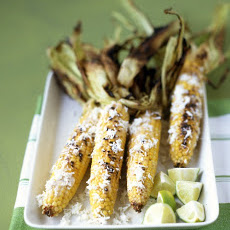 Grilled Corn with Lime and Cheese