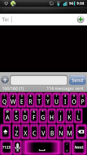 【免費個人化App】Pink Glow Keyboard Skin-APP點子