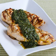 Grilled Lemon-Cumin Chicken with Charmoula Sauce