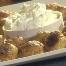 Turkey Meatballs with a Minted Yogurt Dipping Sauce